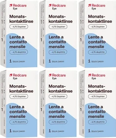 Redcare Monatskontaktlinse, -4.75 Dioptrien, 6 Stück