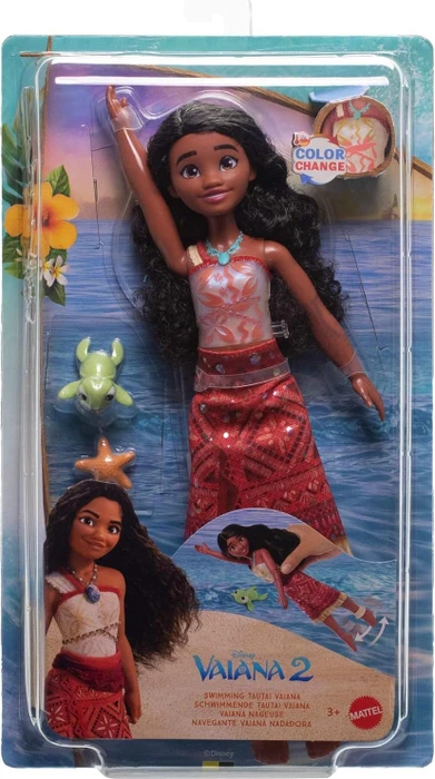 Mattel Disney - Prinzessin - schwimmende Tautai Vaiana mit Farbwechseleffekt