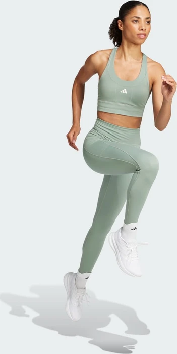 adidas Own the Run Laufhose 7/8 silver green (Damen)