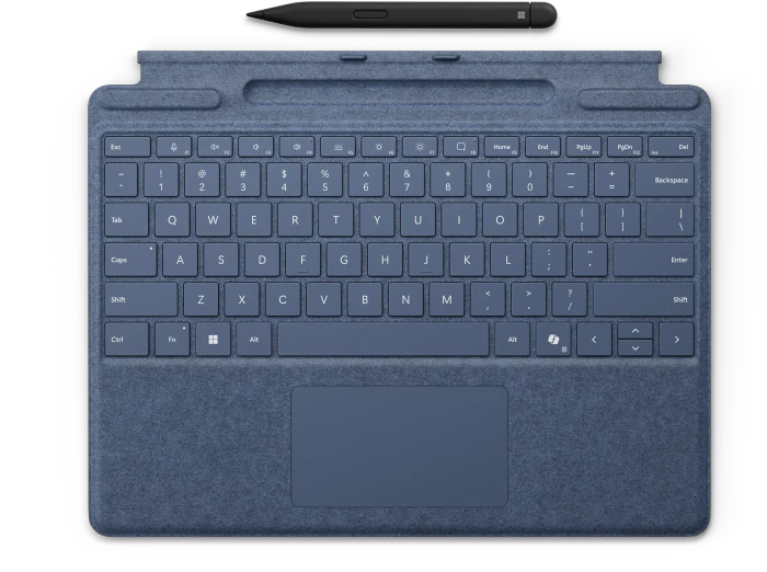Microsoft Surface Pro Keyboard Slim Pen 2 Bundle mit Copilot-Taste, Saphir, BE