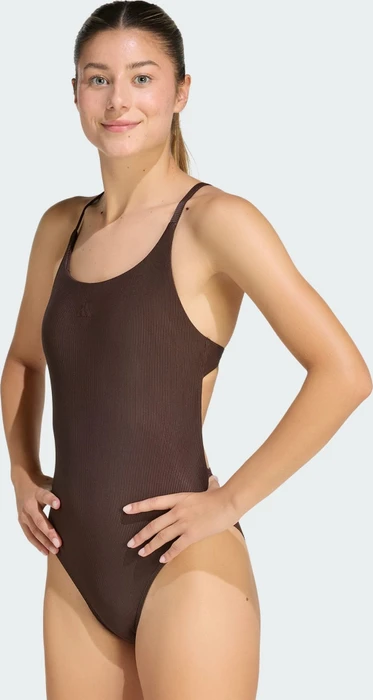 adidas Iconisea Ribbed Padded Badeanzug aurora coffee (Damen)