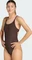 adidas Iconisea Ribbed Padded Badeanzug aurora coffee (Damen) Vorschaubild