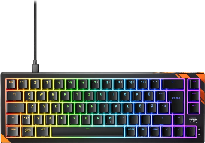 Cherry XTRFY K5 Pro TMR Compact, schwarz/rot, MK Crystal Magnetic, USB, DE