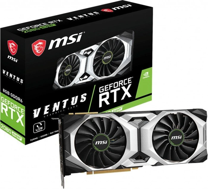 MSI GeForce RTX 2080 SUPER Ventus, 8GB GDDR6, HDMI, 3x DP