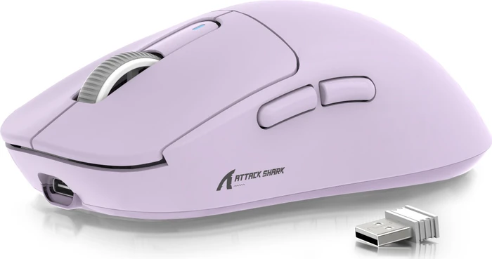 Attack Shark X3 Wireless Gaming Mouse lila, USB/Bluetooth