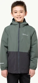 Jack Wolfskin Snowy Days Funktionsjacke slate green/black (Junior)