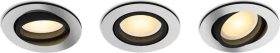 Philips Hue White Ambiance Milliskin Einbauleuchte rund alu, 3 Stück