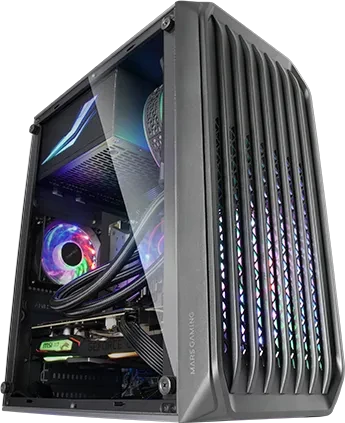 Mars Gaming MCS2, schwarz, Acrylfenster