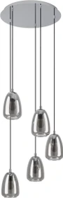 Eglo Alobrase Pendelleuchte 20cm 5-flammig chrom/schwarz