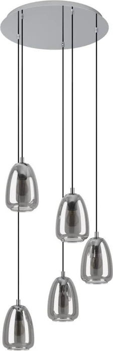 Eglo Alobrase Pendelleuchte 20cm 5-flammig chrom/schwarz