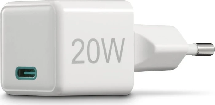 Hama Schnellladegerät USB-C Super-Mini-Charger PD 20 W weiß