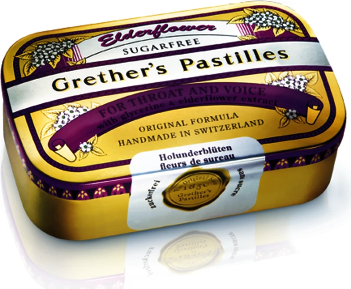 Grether's Pastillen Elderflower zuckerfrei, 110g