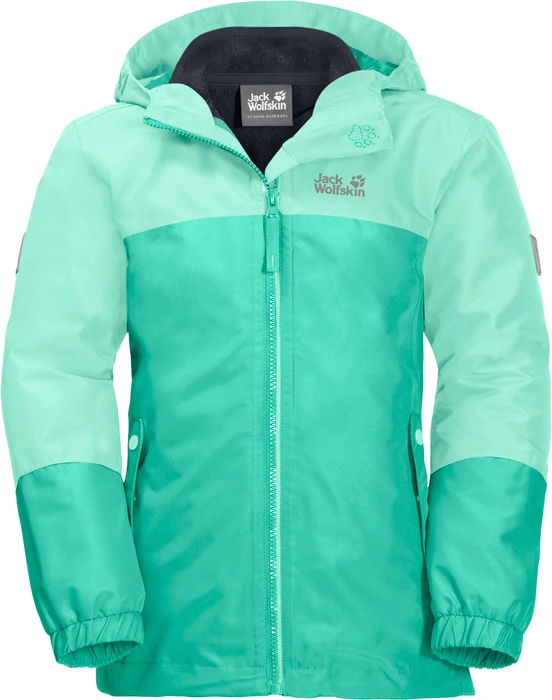 Jack Wolfskin Girls Iceland 3in1 Funktionsjacke electric green (Junior)