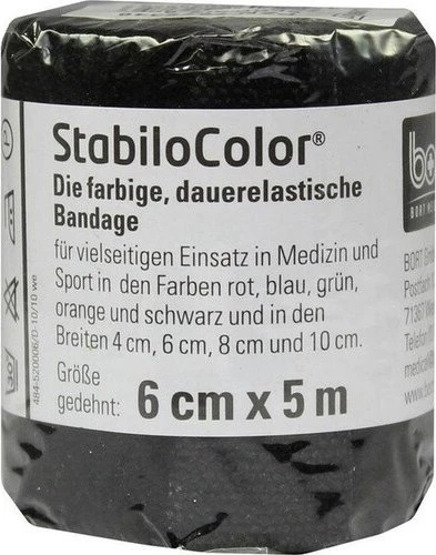 Bort Medical StabiloColor Bandage schwarz, 6cm x 5m, 1 Stück