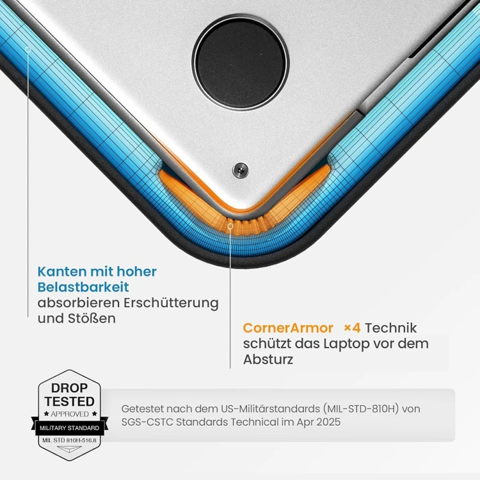 tomtoc Defender-A13, Laptophülle, Notebooks bis 13.3", rosa