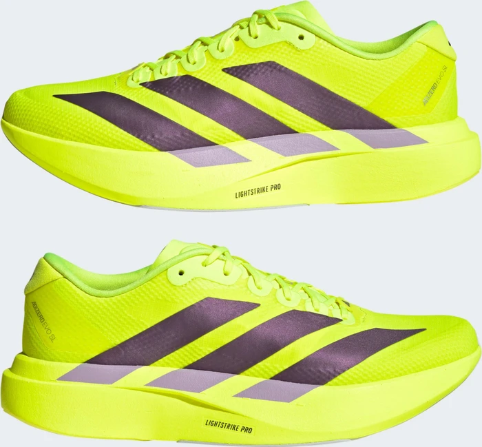 adidas Adizero Evo SL solar yellow/aurora plum/powder plum (Herren)