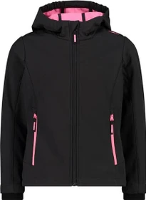CMP Softshell Melange Fix Hood Funktionsjacke antracite/pink fluo (Junior)