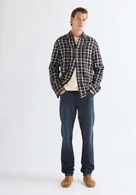 Wrangler Regular 1 Pocket Hemd langarm dark indigo (Herren)