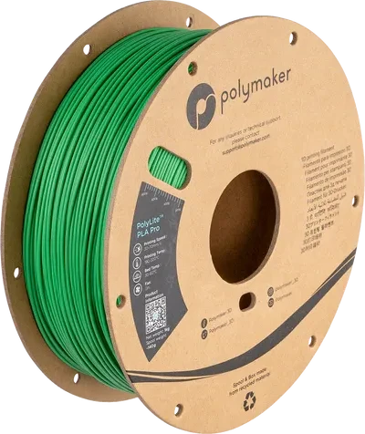 Polymaker PolyLite PLA Pro, grün, Spule, 1.75mm, 1.00kg