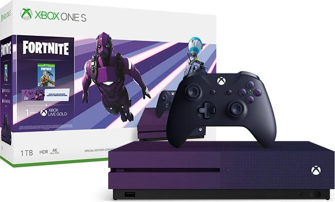 Microsoft Xbox One S - 1TB Fortnite Battle Royale Special Edition Bundle violett