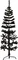 vidaXL Künstlicher Weihnachtsbaum halbrund schlank schwarz Vorschaubild