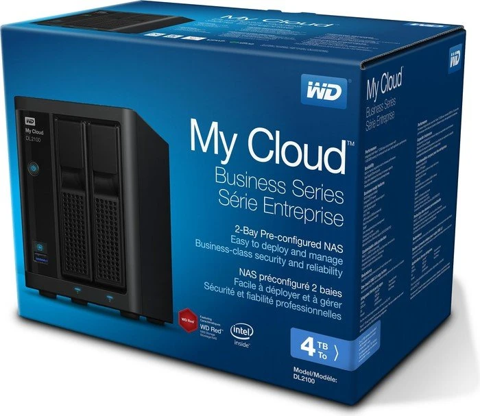 Western Digital My Cloud DL2100 4TB, 1GB RAM, 2x RJ-45 1000Base-T, 2x USB-A 3.0