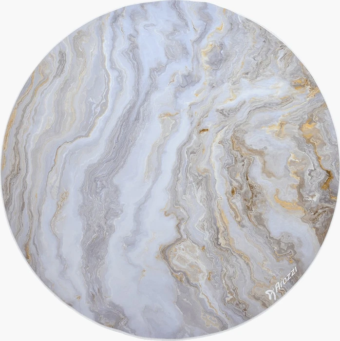 Arozzi Zona Bodenschutzmatte, White Marble, rund, weich
