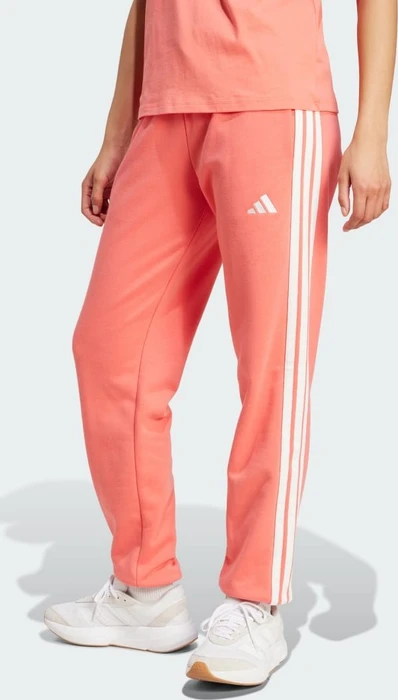 adidas Essentials 3-Streifen French Terry Cuffed Trainingshose lang semi turbo/white (Damen)