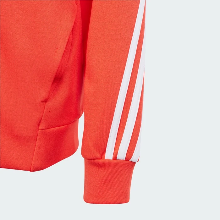 adidas Future Icons 3-Streifen Hoodie bright red/white (Junior)