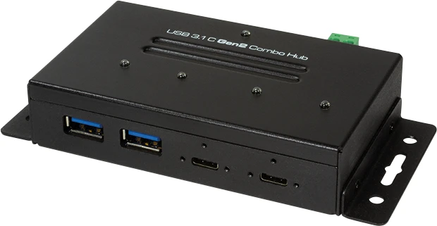 LogiLink Industrial Wallmount USB-Hub, 2x USB-C 3.1, 2x USB-A 3.1, USB-C 3.1 [Buchse]