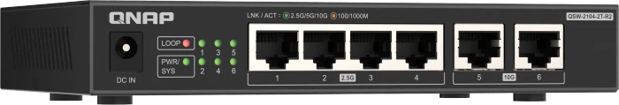 QNAP QSW-2100 Desktop 2.5G Switch, 6x RJ-45