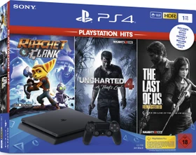 Sony PlayStation 4 Slim - 1TB PlayStation Hits Bundle schwarz