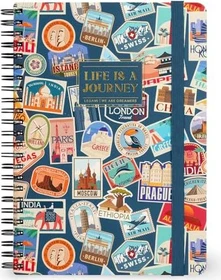 Legami Notizbuch Travel Stickers, A5, liniert, Kunststoff-Cover, mehrfarbig, 160 Blatt