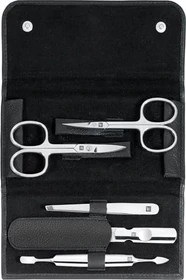 Zwilling Classic Inox Druckknopf-Etui Maniküre/Pediküre-Set 5-teilig schwarz