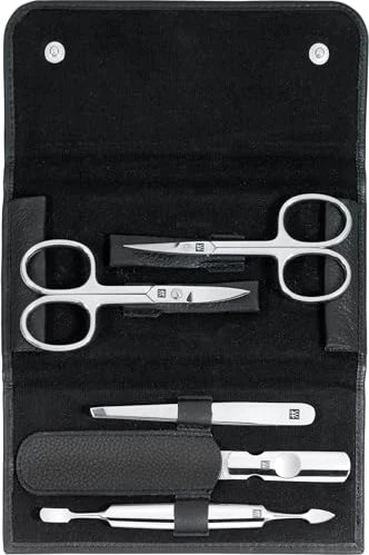 Zwilling Classic Inox Druckknopf-Etui Maniküre/Pediküre-Set 5-teilig schwarz