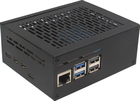 Geekworm Gehäuse für Raspberry Pi 5 X1201 Shield, schwarz