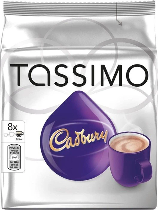 Tassimo T-Disc Cadbury Kakaokapseln, 24 Stück (3x 8 Stück)