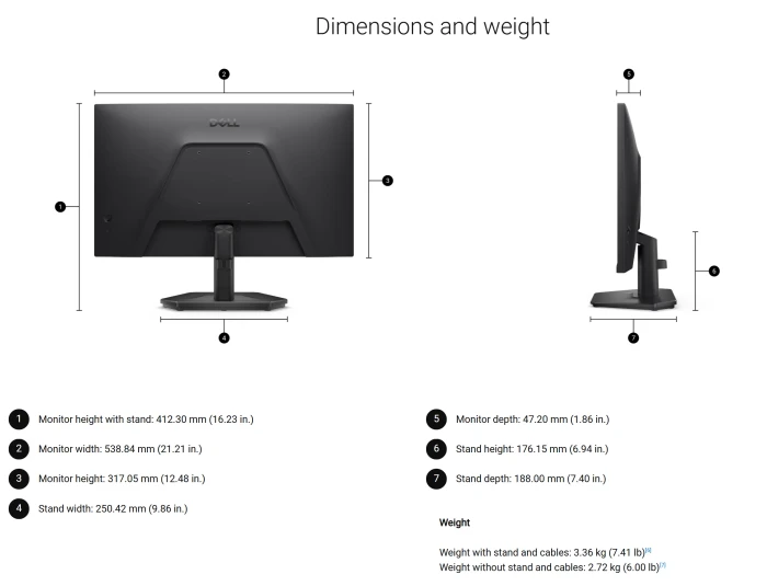 Dell 24 240Hz Monitor SE2426HG, 23.8"