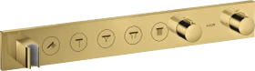 Hansgrohe AXOR ShowerSolutions Thermostatmodul Select 670/90 Unterputz für 5 Verbraucher polished gold optic