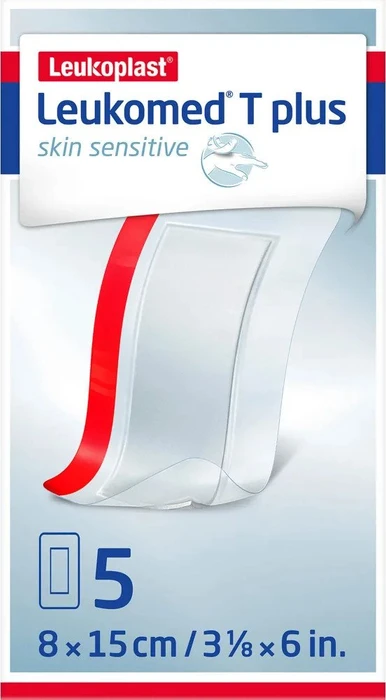 BSN medical Leukomed T Plus skin sensitive Pflaster steril transparent, 8 x 15cm, 5 Stück