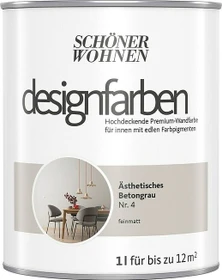 Schöner Wohnen Designfarben innen ästhetisches betongrau, 1l