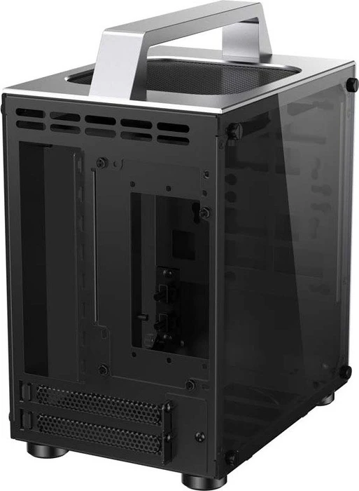 Jonsbo T8, silber, Glasfenster, Mini-ITX