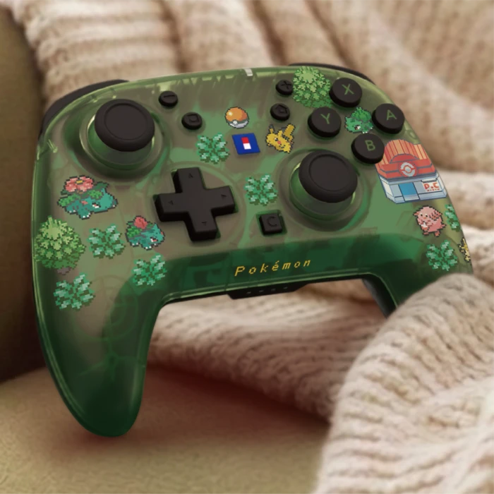 Hori Horipad Turbo Wireless Controller pokèmon pixel green (Switch 2/Switch)