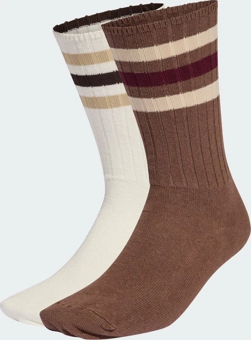 adidas Ribbed Crew Socken off white/aurora coffee, 2 Paare