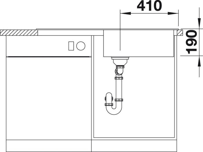Blanco Sona XL 6S Einbau Becken reversibel mit Ablauffernbedienung cafe