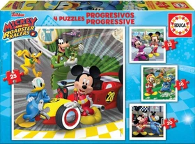 Educa Progressive Puzzles Disney Mickey and the Roadster Racers