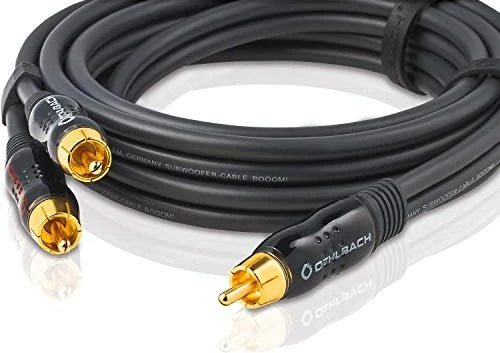 Oehlbach Booom! Subwoofer Y-Adapter Cinch Kabel (verschiedene Längen)