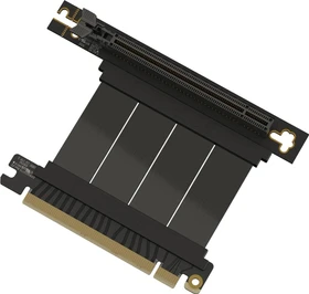 LinkUP AVA5 Riser Kabel, rechts gerichtet, gewinkelt, PCIe 5.0, 50mm, schwarz