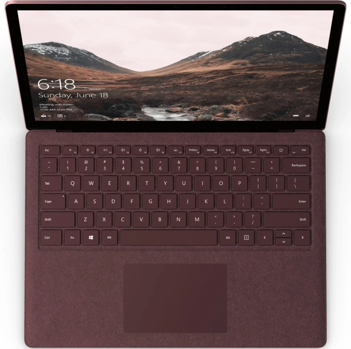 Microsoft Surface Laptop, Bordeaux Rot, Core i7-7660U, 16GB RAM, 512GB SSD, DE, Business