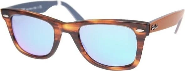 Ray-Ban RB2140 Original Wayfarer Classic 50mm striped havana/grey mirror blue